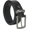 No Limits Cintura Uomo in Vera Pelle con Borchie, Alta 4 cm, Fibbia Nickel Free, Accorciabile, Con Scatola, Nero