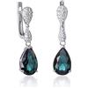 namana Orecchini Donna Argento 925, Orecchini a Goccia con Pietre Blu in Argento Sterling 925, Orecchini Blu per Donna e Ragazza con Confezione Regalo