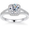 AOMEKASO Anello per Donna - 1CT Anello in Moissanite-Certificato GRA Incluso, Design Fiore Stellato, Argento 925, Colore D, Purezza VVS1, Taglio al Plasma, Adatto per: Quotidiano/Festa/Appuntamento/Matrimonio