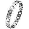COOLSTEELANDBEYOND Senza Tempo Bracciale Braccialetto Magnetico da Uomo, Acciaio con Magneti, Link, Strumento di Rimozione Collegamento