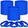 LVNRIDS Braccialetti in silicone 100 pezzi Blu, 16 cm Braccialetti Elastici in Gomma per Bambini, Riutilizzabile Braccialetto Colorati per Feste, Compleanno, Scolastica