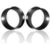 Vankula Dilatatori Lobo Double Flared tunnel dilatatore orecchie Semplice in Acciaio inossidabile lobi piercing espansori Gioielli Uomo Donna 19mm(3/4) Nero