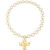 Aobei Pearl Dichiarazione Chunky oro martellato croce ciondolo collana per le donne audace rotondo Rolo catena Y collana Vintage Toggle gioielli