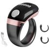 KEWAYO Smart Tasbih Zikr Ring, misura regolabile (18/20/22 mm), display OLED, ricarica di tipo C, Adjustable, Vetro, Zircone