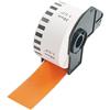 BETCKEY - 1 Rotolo DK-22225 Etichette a Lunghezza Continua Compatibile con Brother, 38mm x 30.48m, 1 Etichette Colorate Arancia per Stampanti di Etichette Brother QL