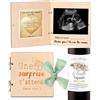 MKISHINE Annuncio Gravidanza Nonna - Cofanetto Libro Legno con Messaggio Sorpresa da Raschiare + Etichette Bottiglia di Vino- Regalo Emozione per la futura nonna, Regalo Gravidanza per la Nonna