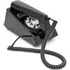 GPO Trim Telefono Fisso, con Filo, Quadrante con Tastierino e Suoneria a Campanello Autentica, per Casa e Hotel - Nero