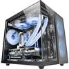 Mars Gaming MC-NOVAM, Case Compatto Custom MicroATX, Vetro Temperato Continuo Doppia Finestra, Telaio Modulare Doppia Camera, Griglia Frontale, Supporto Raffreddamento Liquido, Connettore USB-C, Nero