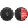 Pyle Altoparlanti Marini 16,5 cm 2 Vie Impermeabili 120 Watt, Casse Audio, Speaker per Barca e Veicoli Aperti, Nero, Coppia