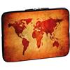 PEDEA Custodia per notebook in neoprene 15,6 pollici, brown global map