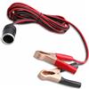 Topolenashop Adattatore Accendisigari 12V/24V con Pinze Batteria e Presa Femmina - Cavo 140 cm 16 AWG, Collegamento Rapido per Auto, Camper e Dispositivi 12V 54973