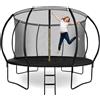 HyperMotion Trampolino da giardino grande 366 cm con scala e rete di sicurezza per bambini