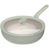 BergHOFF Padella wok Balance con coperchio, 28 cm, 4,2 L, salvia, alluminio riciclato - BergHOFF | Linea Leo