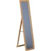 Relaxdays Specchio Relaxdays, 155 x 37 cm, specchio da appoggio e da parete 2 in 1, cornice in bambù, ingresso, soggiorno, camera da letto, colore naturale