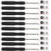 Fixinus Set di 10 mini cacciaviti a testa piatta da 2,0 mm, per cellulare, iPhone, Samsung, tablet, PC, giochi e piccoli dispositivi elettronici