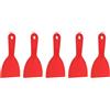 QUARKZMAN 5Pc Spatola Stucco 4 Larghezza Spatola Plastica Flessibile Attrezzo Raschietto Stucco Per Taping Cartongesso Stuccatura Pittura Parete Graffiatura Rosso