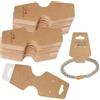 HONQX Espositore per gioielli e bracciali, 100 pezzi, per orecchini, collane, espositori, cartoncini adesivi in carta kraft
