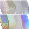VIVIIHOO Foglio Olografico 40 Foglio A4, Foglio Autoadesivo Trasparente con Effetto Luce e Effetto Stella, Lavoretti in Foglio Glitter per Decorazione Fai-da-Te (8 Stili)