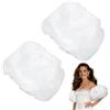 NBEADS 1 Paio di Maniche A Sbuffo Rimovibili, Maniche da Sposa Staccabili in Poliestere con Pizzo e Accessori per Bracciali per Abiti da Sposa da Ballo e da Sera, Bianco, 19x26cm