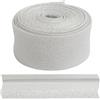 Aerzetix - C77484 - Nastro in sbieco Brillante Piegato per Cucire 4.5 Metri x 30mm - in 65% Cotone e 35% Poliestere - Colore Bianco