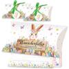 Yi'antai Sacchetti di Carta per Pasqua, 12 Sacchetti per Regali Fai da Te per Pasqua, Adesivo Coniglietto Pasquale, Sacchetti Pasquali può Essere Riempito per Uova di Pasqua Caramella Confezionare