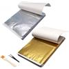 Daleweo Set di 200 fogli in oro e argento (8,5 x 9,5 cm) con pinzette e pennello per doratura, pittura, decorazioni e progetti fai da te