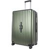 JLY Valigia Leggera Rigida con Ruote Girevoli a 360°, Chiusura TSA e Porta Bevande Integrata - Perfetta per Viaggi e Business (Verde Cacciatore, L (75.5cm))