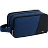 Vorspack Beauty case da viaggio - Grande borsa da toilette da uomo, leggera, kit Dopp per articoli da toeletta accessori regali, Blu navy, Medium