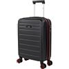 JASLEN - Bagaglio A Mano Rigido Leggero Bagaglio A Mano 55X40X20 con 4 Ruote Silenziose Trolley Cabina Viaggio Aereo Ergonomico Durevole. Compatibile Ryanair, Nero