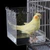 GURECOD Bagno per Uccelli Appeso cubo per Uccelli Vasca da Bagno Ciotola Gabbia Accessori Piccolo Uccello canarino allodola Pappagallo cacatua Amore Uccelli Pappagallo Bagno (13 x13 x11cm)