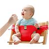 Lychee seggiolini di sicurezza per bambini con cinghie, cintura di sicurezza per seggiolino da alimentazione portatile per viaggi/casa/ristoranti/shopping (Rosso)