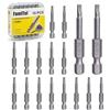 FamlTol 18 Pezzi T15 Iinserti Torx 50 mm 1/4 Esagonale Punta Magnetica in Acciaio S2 Punte per Avvitatore a Batteria per Elettronica Elettrodomestici e Riparazione Auto