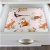 VaryFloral Carta Parati Adesiva Muro Rosa Carta da Parati Camera da Letto 30.5cmx300cm Pellicola Adesiva per Mobili Coniglio Volpe Cervo Decorazioni Parete Animale Floreale Adesivi da Parete Cassetto
