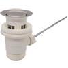Schläfer 40510020 | Piletta Universale per Lavabo Bagno e Bidet, Lavandino Cucina e Lavanderia, con Tappo Saltarello in Plastica e Troppopieno, Attacco da 1 1/4