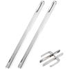 KineticKraft 2 Pezzi Perno Quadrato 8 mm x 160 mm, Argento Barra di Ricambio Maniglia Porta, Barra Universale Quadrata Divisa, per Maggior Parte Maniglie Porte, Case e Hotel, Maniglie di Finestre e Porte