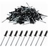 CJMUQHEHH 50 Pezzi, Rivetti Ciechi in Alluminio con Flangia Extra-Larga 4.8 mm x 12 mm, Confezione Completa, Colore Argento