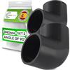ONIX TECH 2 Pezzi Curve Tubi PVC con Angolo di 90° Ø 40 mm Tipo di Connessione Femmina-Femmina Adatto per Unire Saldamente Due Tubi con la Colla - MADE IN SPAIN - Garanzia di 5 Anni - ONIX TECH