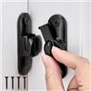GUOYOU Serratura Porta Scorrevole,Chiavistello Porta Chiavistello per Porta in Legno Serratura Porta Interna 90/180 Gradi Blocca Porta Door Lock con Viti,per Cucine Camera Letto Studio Bagni nero