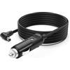 YAODHAOD Cavo caricabatterie da auto 12 V max 10 A 1,8 m, angolo retto DC 5,5 x 2,5 mm, 14 AWG, caricabatterie accendisigari per lettore DVD, router, GPS, fotocamera, CCTV