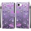 KENHONER Custodia per iPhone 17e / iPhone 16e, Fiore | Portafoglio Pelle PU, Magnetica, Resistente Agli Urti, Scomparto Carte Credito, Pieghevole, Flip Libro, Motivo