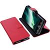 foto-kontor Custodia compatibile con Doro Aurora A30 Book Style Case Cover Smartphone protettiva Portafoglio per cellulare Borsa a libro Supporto per telefono rosso