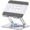 ORICO Supporto Tablet a Rotazione 360°, Porta Tablet da Tavolo Regolabile, Supporto per iPad Pieghevole Ventilato, Compatibile con iPad Pro, Air, Mini, Kindle, Samsung, Tablet fino a 13- FB2, Argento