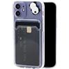 Generic Chengyuanfeng Cover Trasparente per iPhone 12 mini con Porta Carte, Custodia Ultra-Sottile 1,5 mm in TPU Antigiallo Antiurto, Minimalista Portafoglio con 3D Panda Applicato a Mano, Studenti e Campus