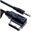 Keple AMI MDI a AUX 3.5 mm maschio spina Music Media Interface Cable Adapter | Compatibile con Audi A6L Q5 Q7 A8 S5 A5 A4L A3 VW Volkswagen GTI CC Magotan Skoda Fabia Octavia veicolo radio | 1.5m