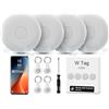 FUYAOSC Air Tracker Android, IP67 Impermeabile Smart Tag Individuatore chiavi compatibile con Google Find Hub APP (Android Solo) 4 Pack Bluetooth Tag Key Finder per Bagaglio/Portafoglio/Valigia/Borse (Bianco)