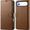 TUCCH Custodia per iPhone Air 6,5-pollici 5G 2025 Portafoglio [RFID Blocking] | Cover Pelle Sintetica TPU Antiurto, Funzione Supporto Slot Schede Protezione Integrale Chiusura Magnetica, Marrone