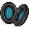 Aurivor Cuscinetti auricolari di ricambio Imbottiture per cuffie Bose QuietComfort QC 35 25 15 2, Cuscino per QC35 QC25 QC15 QC2 SoundLink SoundTrue Around-Ear II AE2 (nero)