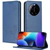 XINYEXIN Custodia per Xiaomi 17 Ultra, Cover a Libro in Pelle PU con Blocco RFID, Slot per Carte, Supporto, Protezione Completa Antiurto - Blu