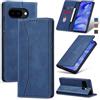 Jasonyu Cover per Google Pixel 9A Flip Custodia in Pelle PU, Cover a Libro Portafoglio, Funzione Supporto, Magnetica, Slot Schede, TPU Bumper Caso Custodia (Blu)