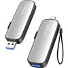 GiGimundo SSD esterno portatile da 128GB USB A+USBC, con fino a 1073MB/s, Solid USB State Drive USB 3.2 Gen2 per iPhone 15/16/17/PS4/Android/Tablet/Windows/Mac, Argento
